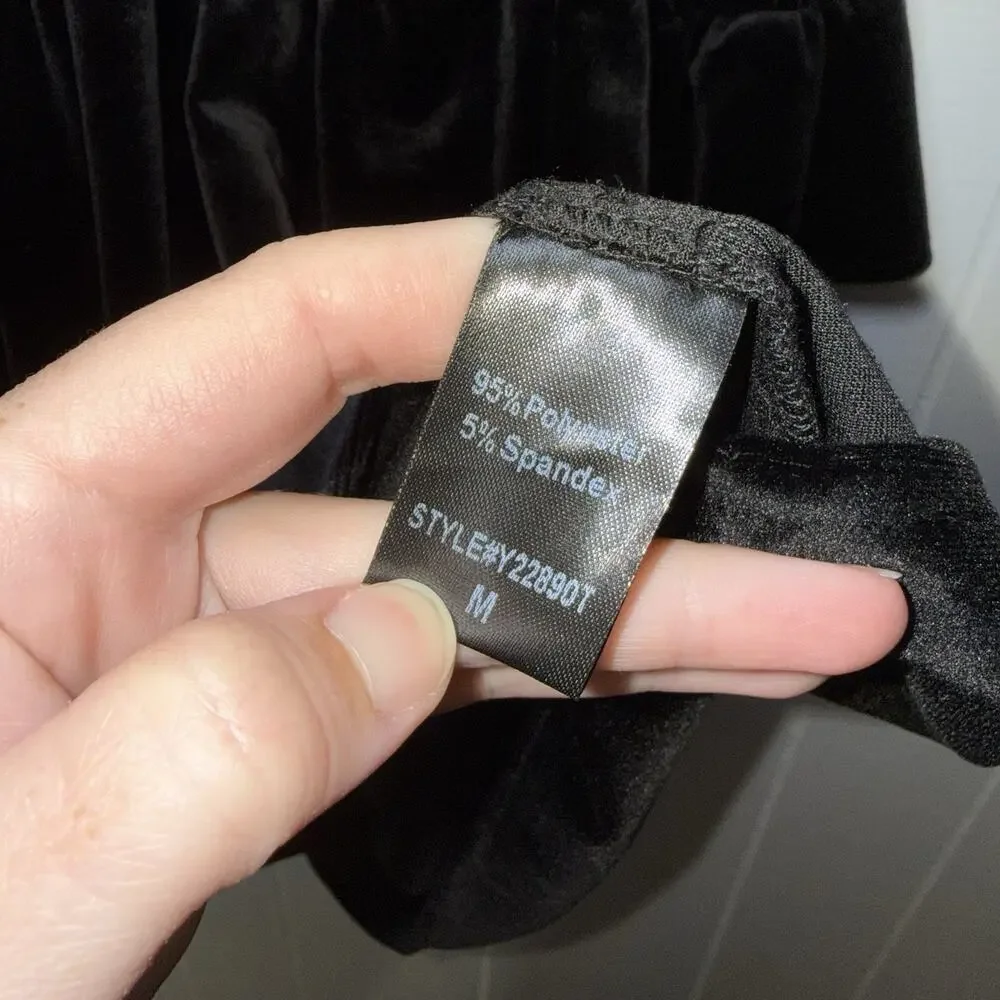 Pomander Place Women’s Black Velvet Kenzo Dress Size Medium - Picture 6 of 6